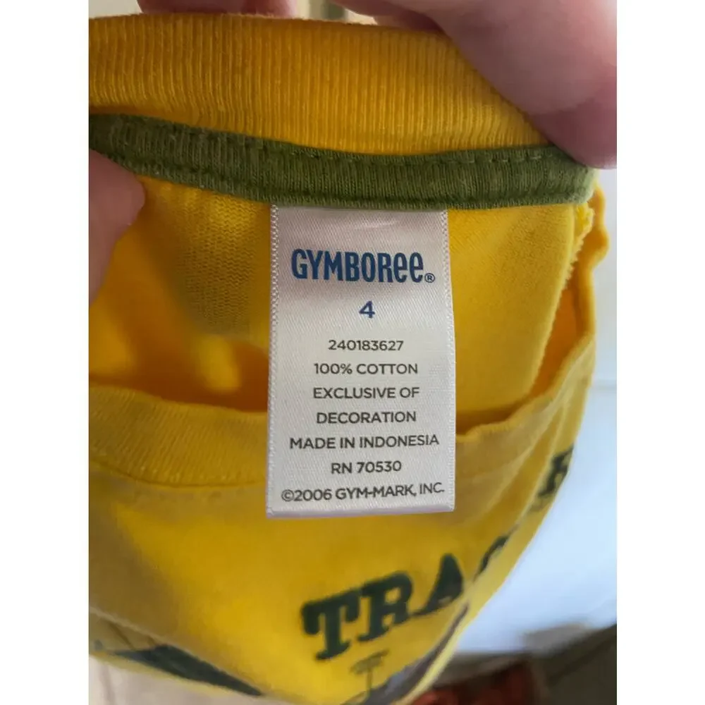 Gymboree Boys Shirt Size 4 Tractor Company Parts Yellow Green Tee Layered‎ Look
